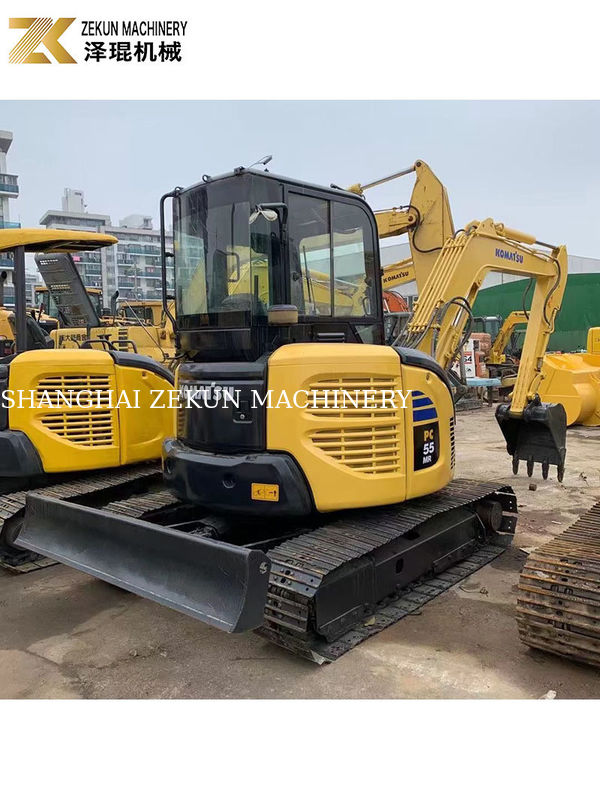 Máy đào Komatsu PC55MR-2 tay hai với 28,5KW điện và dung lượng xô 0,2m3