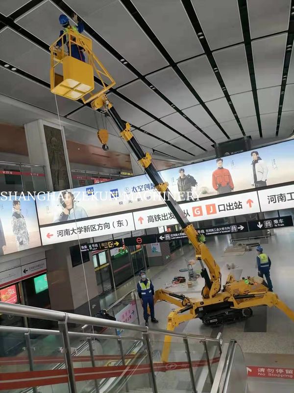 Mini Spider Lifting Crawler Crane KB8.0 Cẩu thủy lực cho Max. Độ cao nâng 15,7m