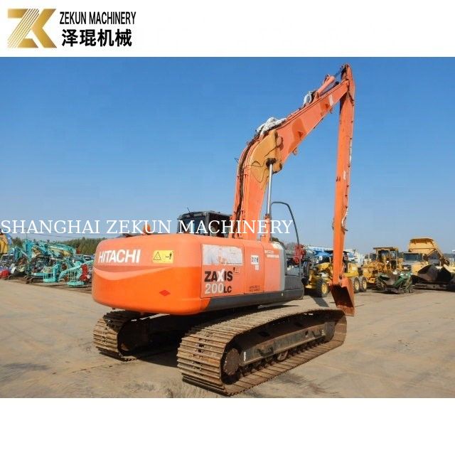 ZX200LC-3 đầu tiên Long Arm Excavator 20T Capacity And Long Reach Boom