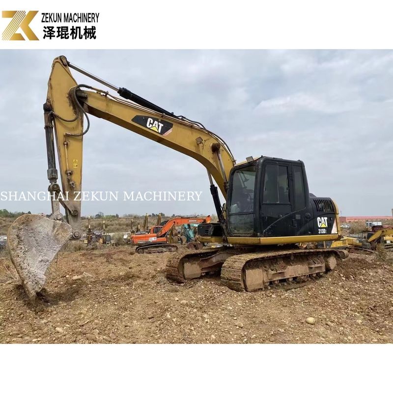 Máy đào cũ Cat 313 13 tấn Thiết bị xây dựng đường với dung lượng xô 0,65m3