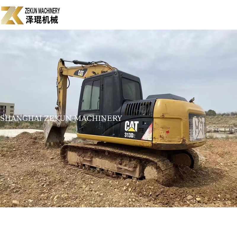 Máy đào cũ Cat 313 13 tấn Thiết bị xây dựng đường với dung lượng xô 0,65m3