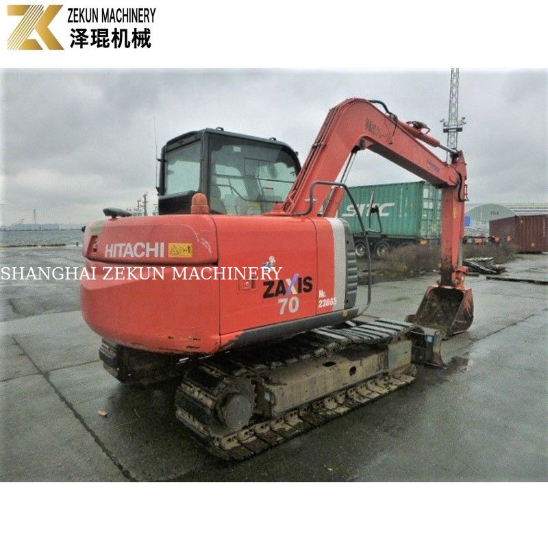 Máy đào 7 tấn Hitachi ZX 70 với ngón tay cái và động cơ ISUZU mạnh mẽ cho xô nhỏ