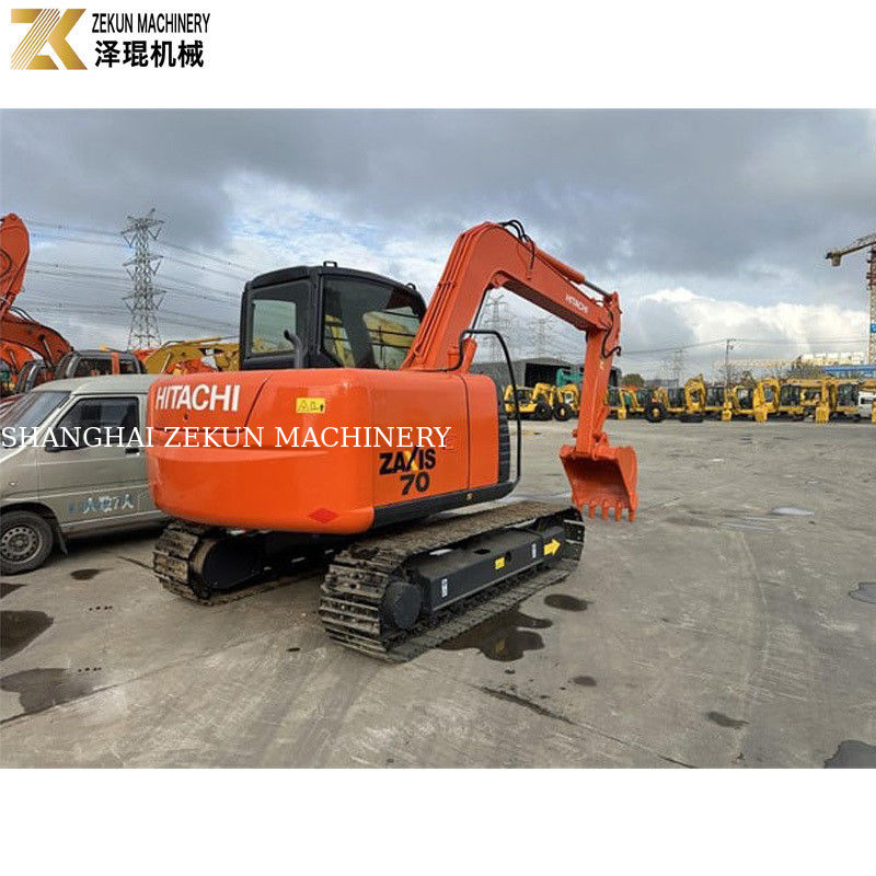 Máy đào Hitachi ZX70 cũ với động cơ ISUZU và máy bơm thủy lực gốc ở Nhật Bản