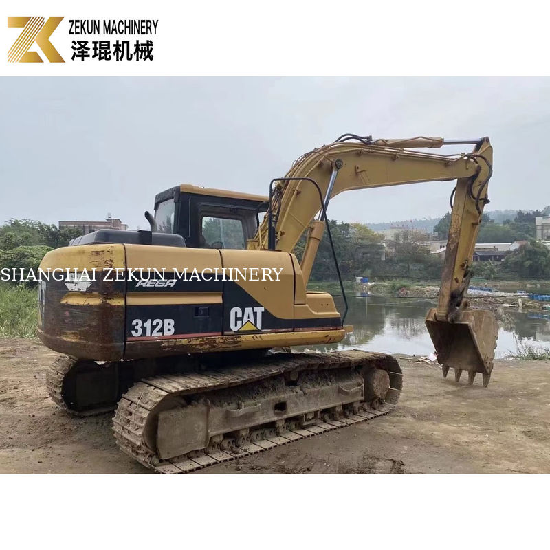 2000 năm Cat 312B Cỗ máy đào crawler sử dụng 12Ton 63KW Cỗ máy đào cũ