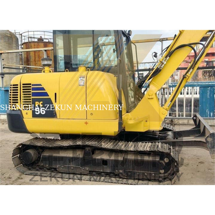 Máy đào Komatsu PC56 cũ với dung lượng xô 0,2m3 và 0-2000 giờ làm việc