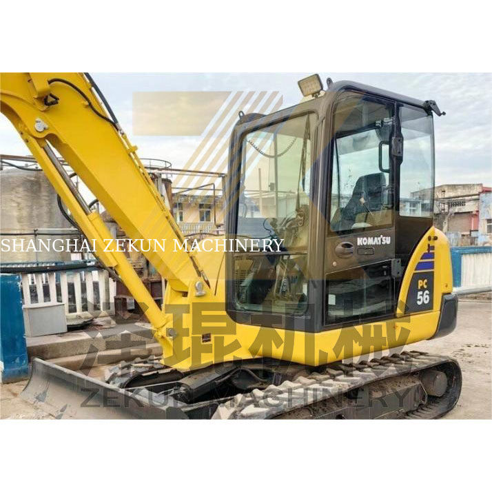 Máy đào Komatsu PC56 cũ với dung lượng xô 0,2m3 và 0-2000 giờ làm việc