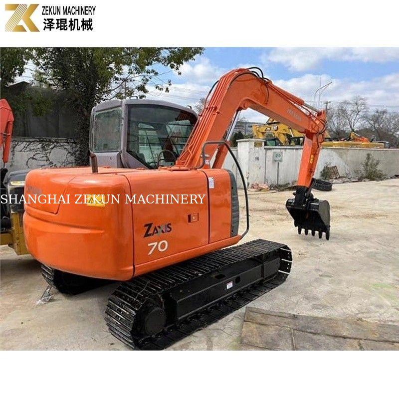 Máy đào Hitachi ZX70 cũ với máy bơm thủy lực gốc và 2001-4000 giờ làm việc