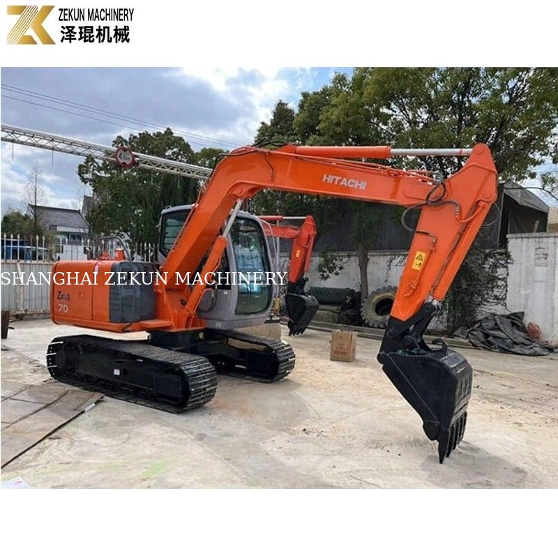 Máy đào Hitachi ZX70 cũ với máy bơm thủy lực gốc và 2001-4000 giờ làm việc