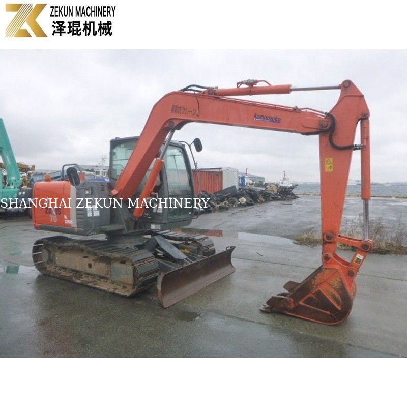 Thùng nhỏ sử dụng 7 tấn Hitachi ZX 70 Excavator với ngón tay cái ZX70-3 0-2000 giờ làm việc