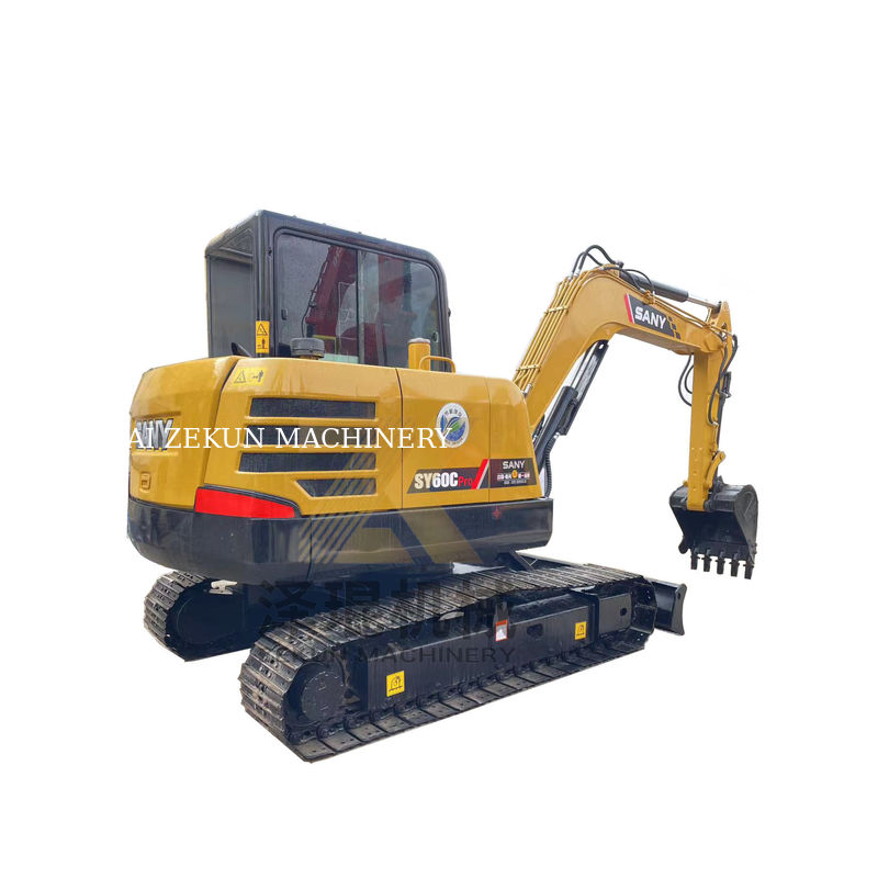 Sany SY60C Pro Crawler máy đào thủy lực với động cơ Sany và 0-2000 giờ làm việc