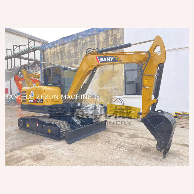 Sany SY60C Pro Crawler máy đào thủy lực với động cơ Sany và 0-2000 giờ làm việc