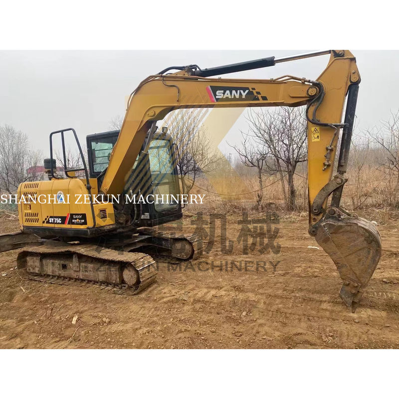 Máy đào Sany SY75C Crawler cũ ở Thượng Hải với 55 KW Power và 7000 KG Trọng lượng