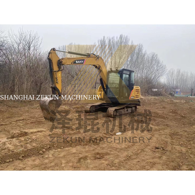 Máy đào Sany SY75C Crawler cũ ở Thượng Hải với 55 KW Power và 7000 KG Trọng lượng