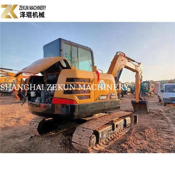 Máy đào Sany SY60C PRO 6 tấn sử dụng với động cơ Sany và giờ làm việc thấp