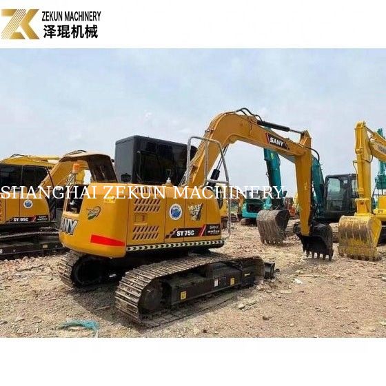 Sany SY75 Excavator sử dụng với dung lượng xô 0,28m3 và 2001-4000 giờ làm việc