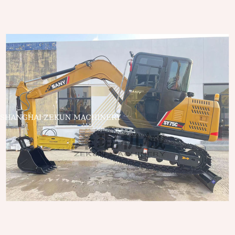 Sany SY75C Pro Excavator được sử dụng với máy bơm thủy lực khác 7500 KG Trọng lượng máy