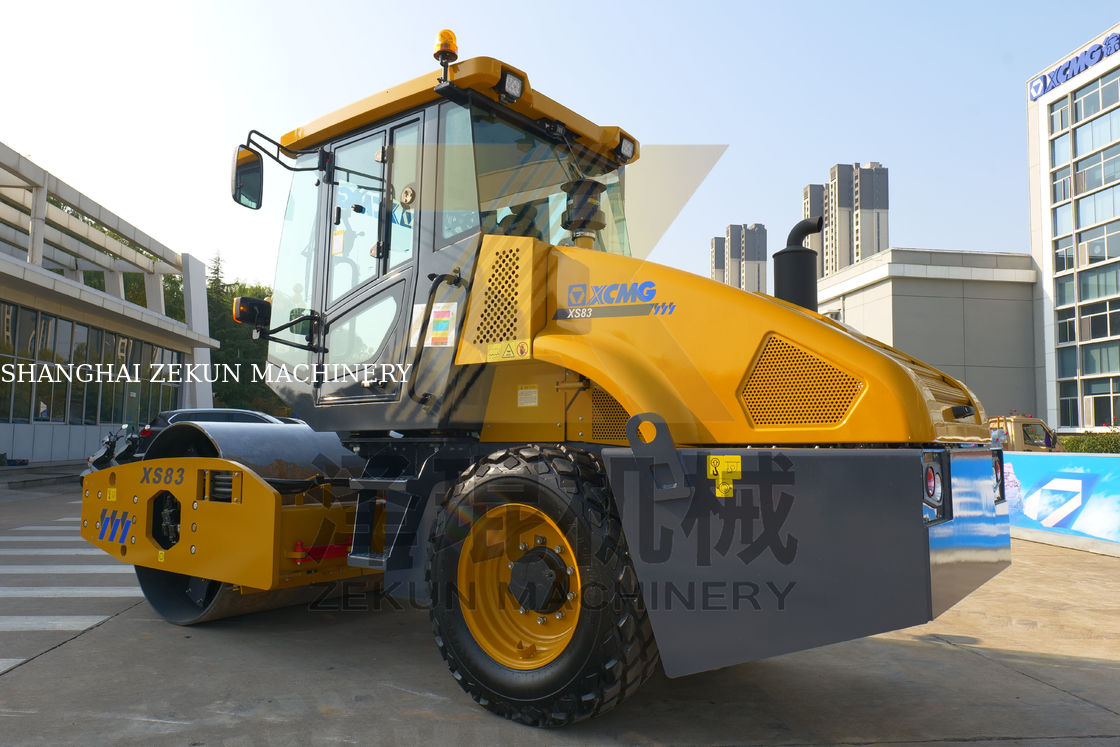 8ton XCMG XS83 Full Hydraulic Single Drum Roller EU giai đoạn III