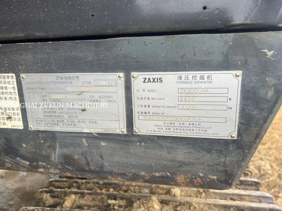 Máy xúc Hitachi ZX220-5A năm 2020, 6541 giờ hoạt động, Chiều cao đào tối đa 630 mm, Chiều sâu đào tối đa 670 mm, Dành cho các công việc nặng