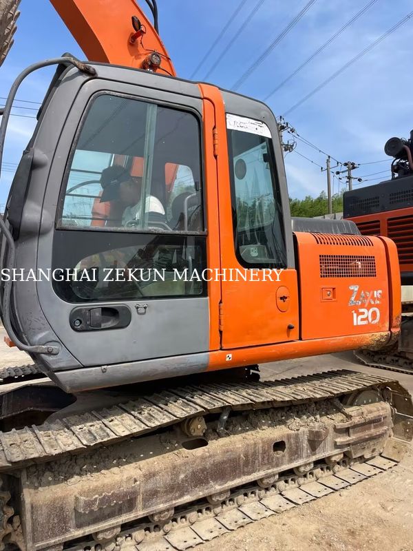 Hitachi ZX120-6 Excavator được sử dụng với chiều dài cánh tay 2,5m và 210mm Max Dumping Height 11158hrs